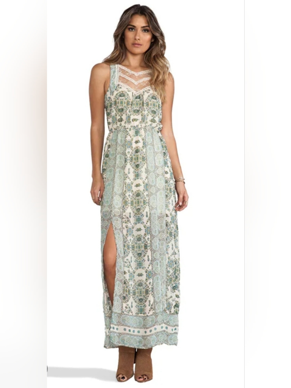 Free People Moroccan Dreams Maxi Bohemian Floral Festival Dress